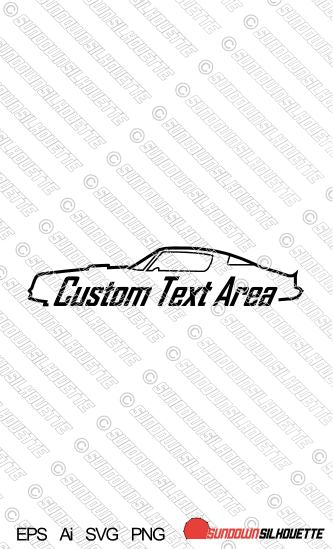 Digital Download car outline vector - Pontiac Firebird Trans Am 2nd gen 1977-1978 EPS | SVG | Ai | PNG