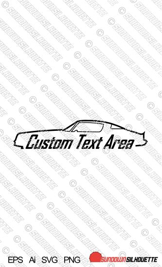 Digital Download car outline vector - Pontiac Firebird 2nd gen 1977-1978 EPS | SVG | Ai | PNG