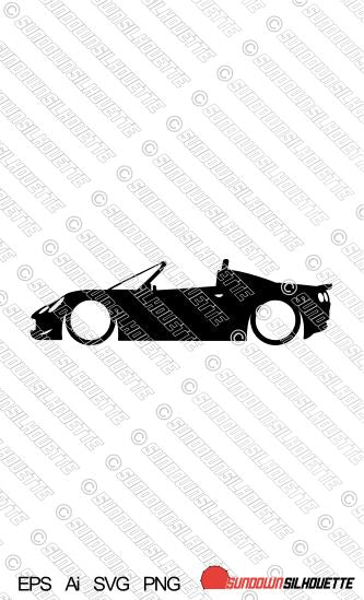 Digital Download lowered car silhouette vector - Lotus Elise Series-1 1996-2001 EPS | SVG | Ai | PNG