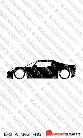 Digital Download lowered car silhouette vector - Lotus Elise S2 | EPS | SVG | Ai | PNG