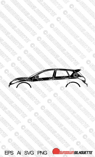 Digital Download vector graphic - Mazda 3 MPS 2nd gen BL (2010-2013) EPS | SVG | Ai | PNG