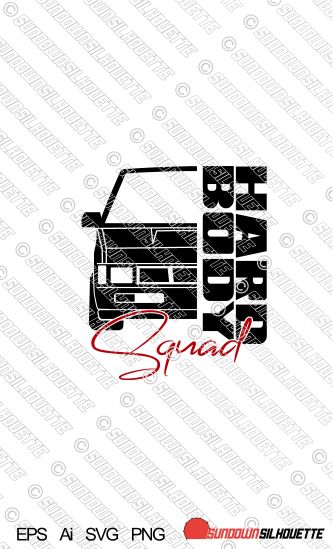 Digital Download car silhouette Hardbody Squad vector - Nissan Hardbody D21 Classic pickup truck EPS | SVG | Ai | PNG
