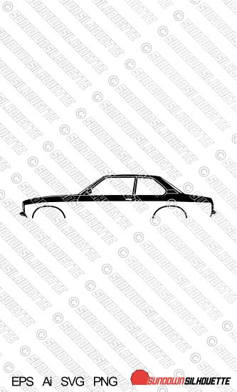 Digital Download vector graphic - Opel Ascona B 2-Door EPS | SVG | Ai | PNG
