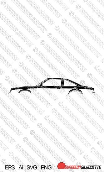 Digital Download silhouette vector  - Opel Manta B EPS | SVG | Ai | PNG (Copy)