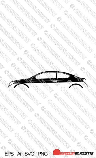 Digital Download vector graphic - Scion TC , 1st gen ( AT10 2005–2010 ) EPS | SVG | Ai | PNG