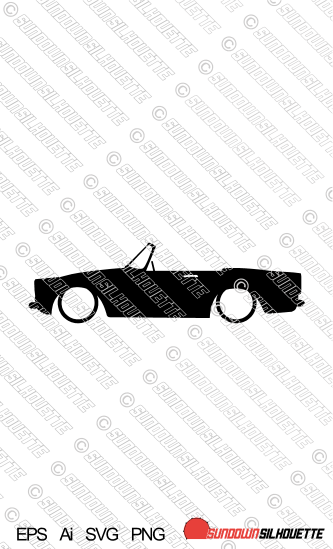 Digital Download Lowered car silhouette vector - Sunbeam Tiger EPS | SVG | Ai | PNG