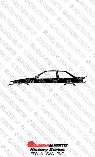 Digital Download vector graphic - Toyota AE86 Corolla Levin 2-door coupe EPS | SVG | Ai | PNG