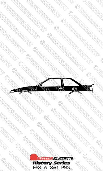 Digital Download vector graphic - Toyota AE86 Trueno 2-door coupe EPS | SVG | Ai | PNG