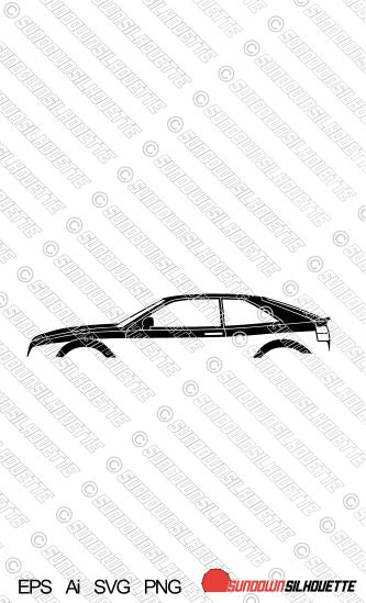 Digital Download car silhouette vector - VW Corrado VR6 / G60 EPS | SVG | Ai | PNG