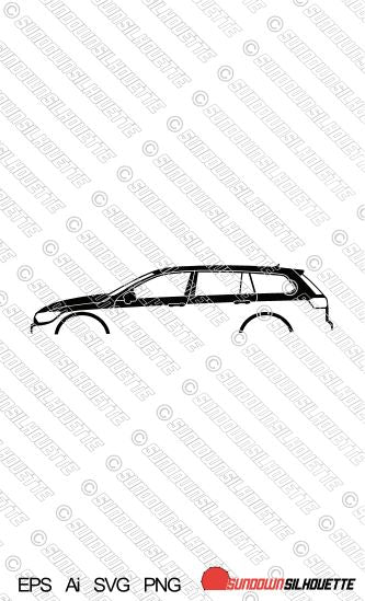 Digital Download vector graphic - VW Passat B8 Variant EPS | SVG | Ai | PNG