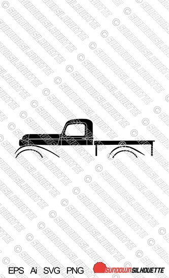 Digital Download vector graphic - 1937 Plymouth PT-50 Pickup EPS | SVG | Ai | PNG