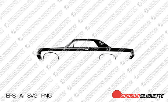 Digital Download vector graphic - 1964 Pontiac tempest GTO hardtop EPS | SVG | Ai | PNG