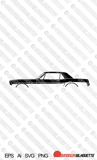 Digital Download vector graphic - 1964-1966 Ford Mustang coupe EPS | SVG | Ai | PNG