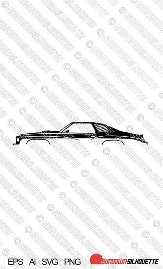 Digital Download vector graphic - 1977 Pontiac LeMans Can Am EPS | SVG | Ai | PNG