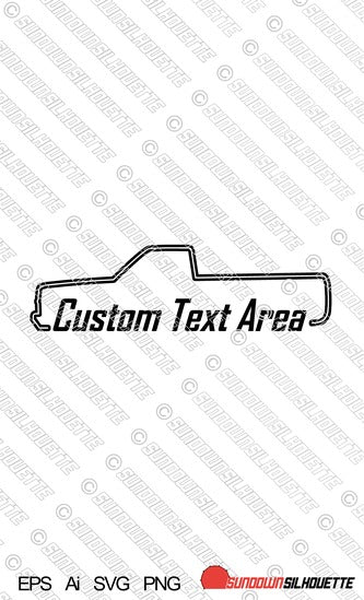 Digital Download vector graphic - Chevrolet C1500 454 SS Silverado 1987-1998 Outline EPS | SVG | Ai | PNG