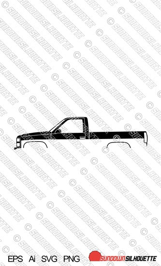 Digital Download vector graphic - Chevrolet C1500 454 SS Silverado 1987-1998 EPS | SVG | Ai | PNG