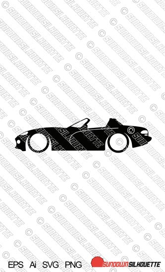 Digital Download vector graphic - Lowered Dodge Viper 1st gen Roadster EPS | SVG | Ai | PNG