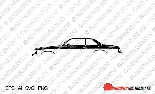 Digital Download vector graphic - Chevrolet Malibu Coupe G-Body EPS | SVG | Ai | PNG