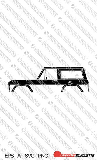 Digital Download vector graphic - Classic Ford Bronco 1st gen EPS | SVG | Ai | PNG