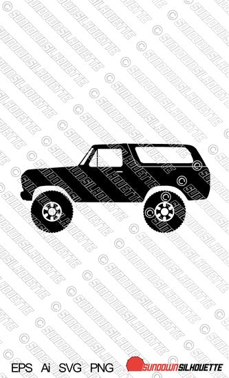 Digital Download vector graphic - Lifted Ford Bronco 2nd gen 1978 1979 EPS | SVG | Ai | PNG
