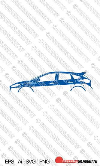 Digital Download vector graphic - Ford Focus RS mk3 EPS | SVG | Ai | PNG