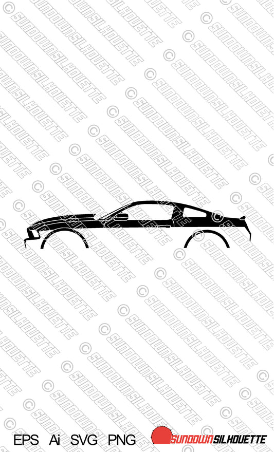 Digital Download vector graphic - Ford Mustang GT ( w/ cowl hood) 5th gen 2010-2014 S197 II EPS | SVG | Ai | PNG