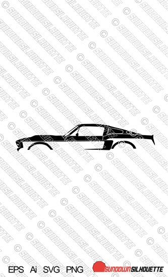 Digital Download vector graphic - Ford Mustang Shelby GT500 (E) EPS | SVG | Ai | PNG