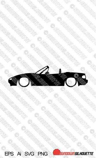 Digital Download vector graphic - Lowered Mazda Miata / MX5 NA EPS | SVG | Ai | PNG
