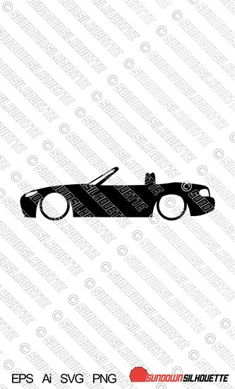 Digital Download vector graphic - Lowered Mazda Miata / MX5 NC EPS | SVG | Ai | PNG