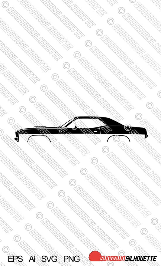Digital Download vector graphic - 1970 Plymouth Cuda ,Barracuda EPS | SVG | Ai | PNG