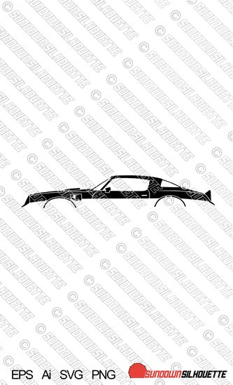 Digital Download vector graphic - Pontiac Firebird Trans Am 2nd gen 1977 1978 EPS | SVG | Ai | PNG