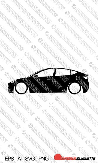 Digital Download vector graphic - Lowered Tesla Model Y | SVG | Ai | PNG