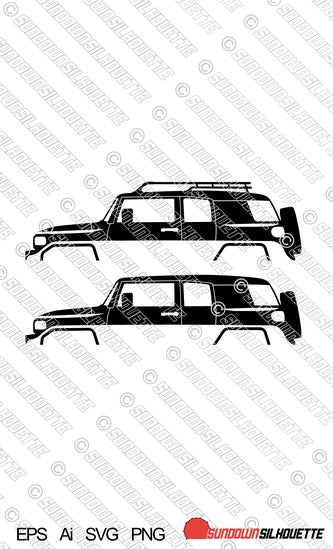 Digital Download vector graphic - Toyota FJ Cruiser EPS | SVG | Ai | PNG