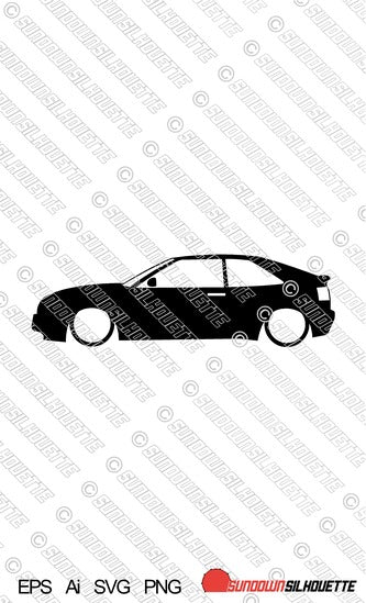 Digital Download vector graphic - Lowered VW Corrado EPS | SVG | Ai | PNG