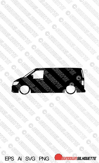 Digital Download vector graphic - Lowered VW T6 van EPS | SVG | Ai | PNG