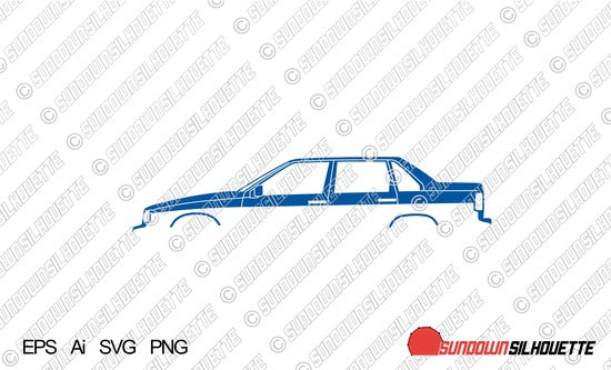 Digital Download vector graphic - Volvo 850 sedan 4 door T5. EPS | SVG | Ai | PNG