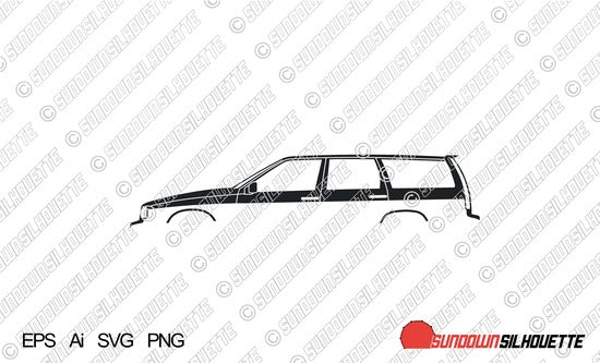 Digital Download vector graphic - Volvo 850 T5 R wagon. EPS | SVG | Ai | PNG