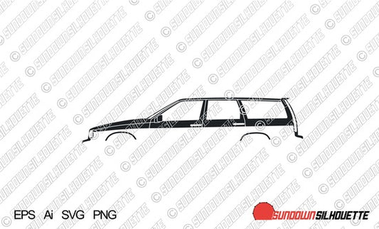 Digital Download vector graphic - Volvo 850 T5 R wagon.  EPS | SVG | Ai | PNG
