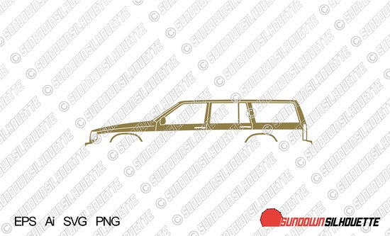 Digital Download vector graphic - Volvo 945 wagon EPS | SVG | Ai | PNG