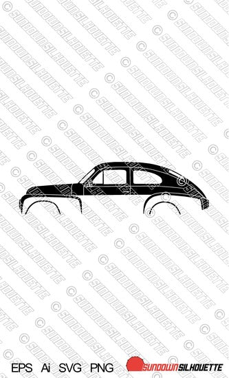 Digital Download car vector graphic Volvo PV544 1958-1966 EPS | SVG | Ai | PNG