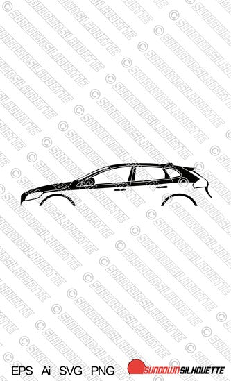 Digital Download vector graphic - Volvo V40 2012-2019 EPS | SVG | Ai | PNG