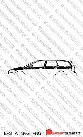 Digital Download vector graphic - Volvo V50 (2004-2012) EPS | SVG | Ai | PNG