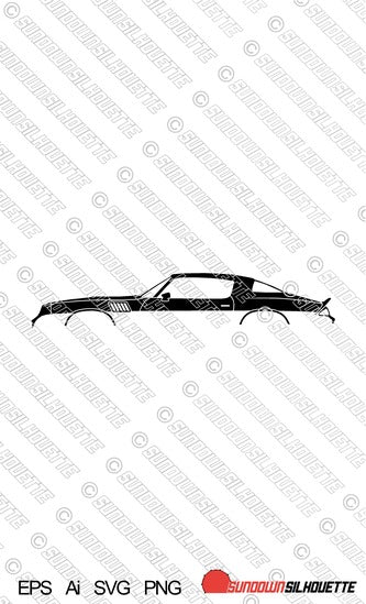 Digital Download vector graphic - Chevrolet Camaro Z28 2nd gen 1978-1979 EPS | SVG | Ai | PNG