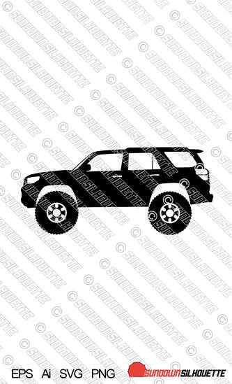 Digital Download vector graphic - Lifted Toyota 4Runner 5th gen (2009-2013) EPS | SVG | Ai | PNG