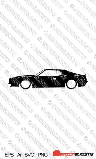 Digital Download vector graphic - AMC Javelin (1971-1974 ) classic muscle car silhouette. EPS | SVG | Ai | PNG