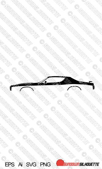 Digital Download vector graphic - 1971-1972 Dodge Charger Super Bee EPS | SVG | Ai | PNG
