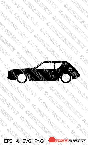 Digital Download lowered car vector - 1972 AMC Gremlin X EPS | SVG | Ai | PNG