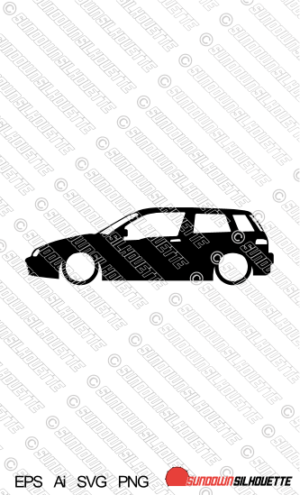 Digital Download vector graphic - Lowered Alfa Romeo 145 EPS | SVG | Ai | PNG