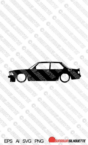 Digital Download car silhouette vector - BMW E21 3-series EPS | SVG | Ai | PNG