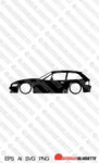 Digital Download car silhouette vector - Lowered BMW Z3 Coupe EPS | SVG | Ai | PNG